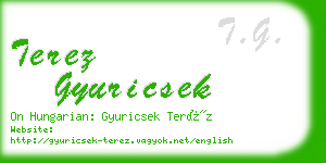 terez gyuricsek business card